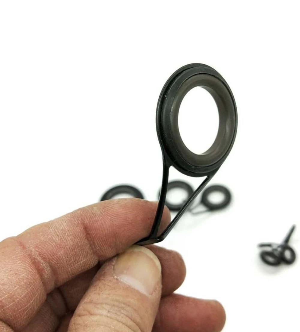 Set di 8 Anelli Guida in Acciaio Inox per Riparazione Canne da Pesca, Anelli Circolari e Passanti per Canna da Pesca