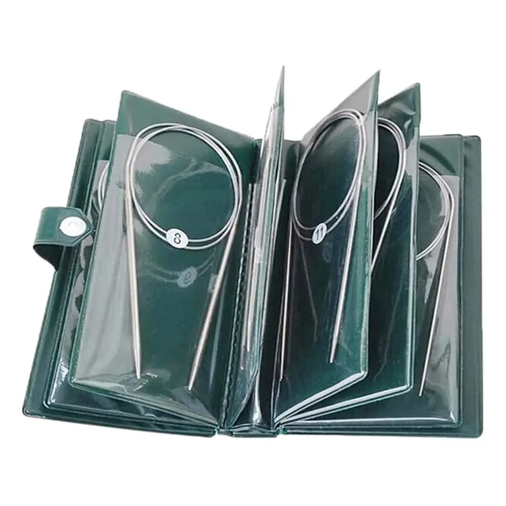 Nuovo 11PCS In Acciaio Inox Circolare Aghi Per Maglieria Uncinetto Set Filato Tessuto Strumenti Artigianali FAI DA TE Con Borsa 43/65/80/100/120 centimetri