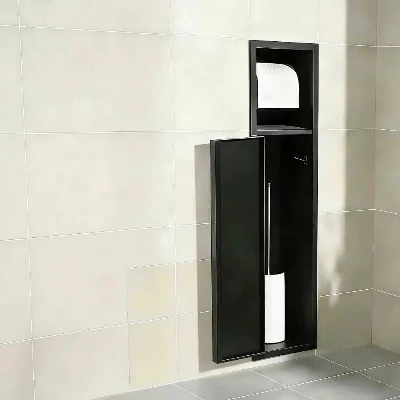 Modern Design Stainless Steel Corner Bathroom Brush Toilet Paper Holder Tissue Holder Wall Mount Hotel Waterproof