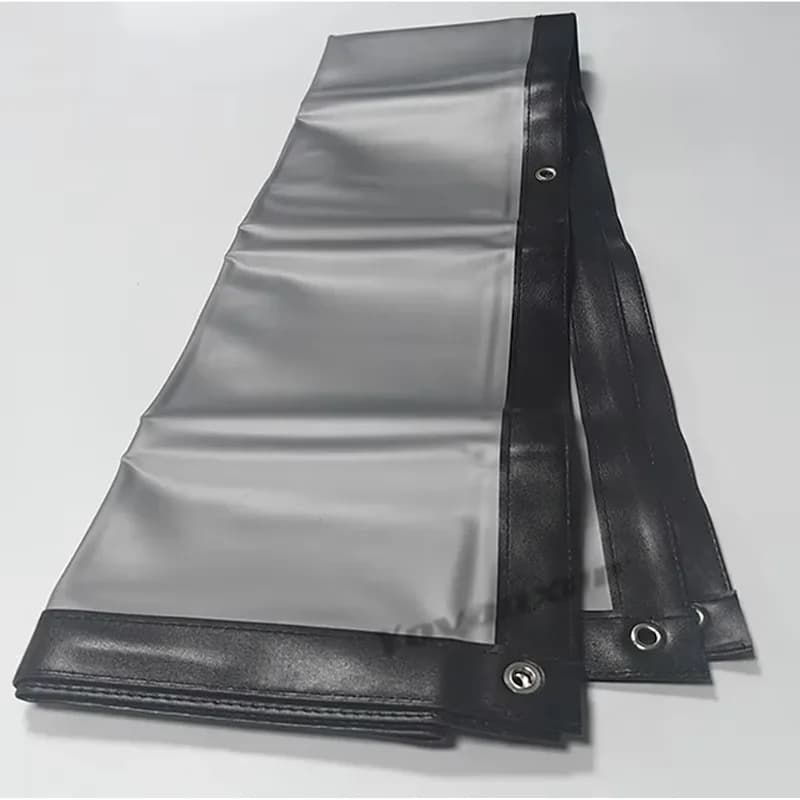 Schermo per Proiettore Frontale in Tessuto Argento da 60-300 Pollici Senza Cornice, Formato 16:9/4:3 Opzionale per Home Theater, Esterni, 3D, 4K