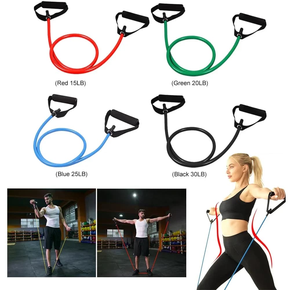 Resistance Bands with Handles Elastic Yoga Pull Rope Exercise Cord Workout Bands for Muscle Training/Shape Body/Physical