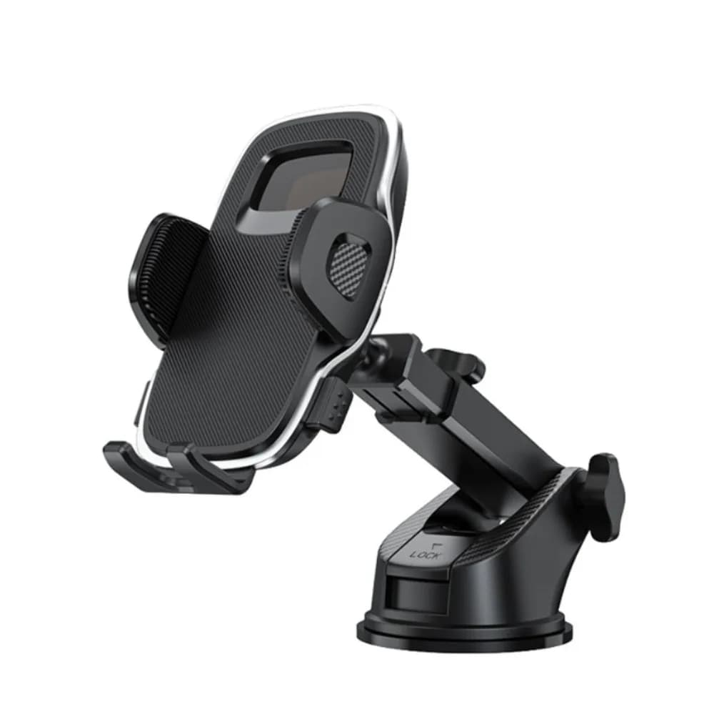 Supporto per telefono per auto Supporto per telefono per auto 2 in 1 per cruscotto/parabrezza per auto con un pulsante di rilascio e 360 ° Rotazione per tutti i telefoni