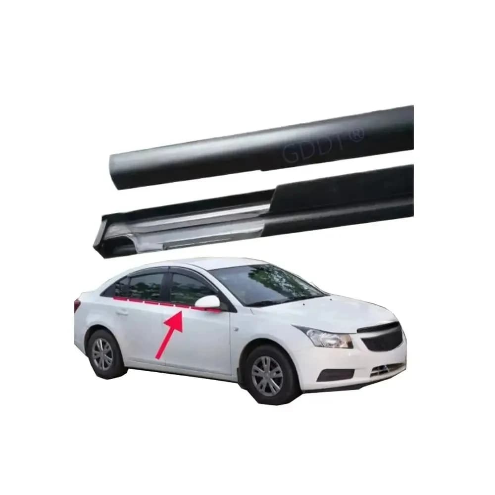 4 pezzi in gomma meteorologica per Cruze 2009-2013 modanatura bordo finestra decorare guarnizione per Chevrolet anteriore 89 cm 97 cm