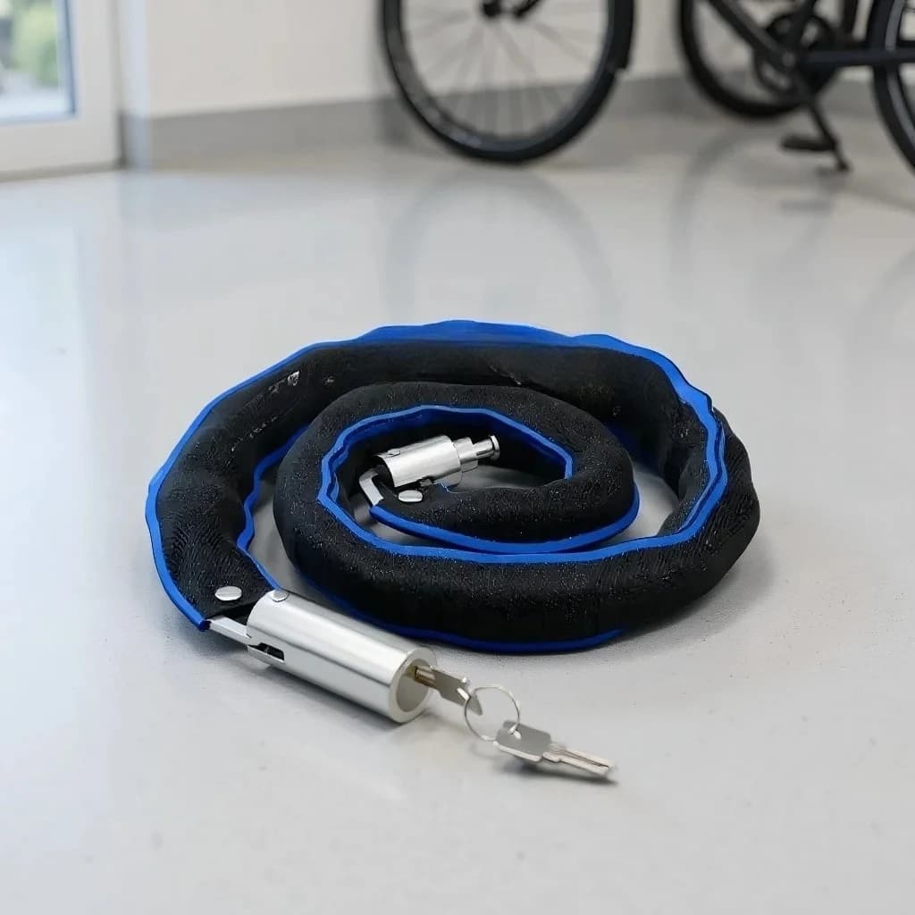 Dormi meglio di notte. Lucchetto a catena ad alta sicurezza per motocicli: acciaio temprato, anti-taglio e anti-pick.