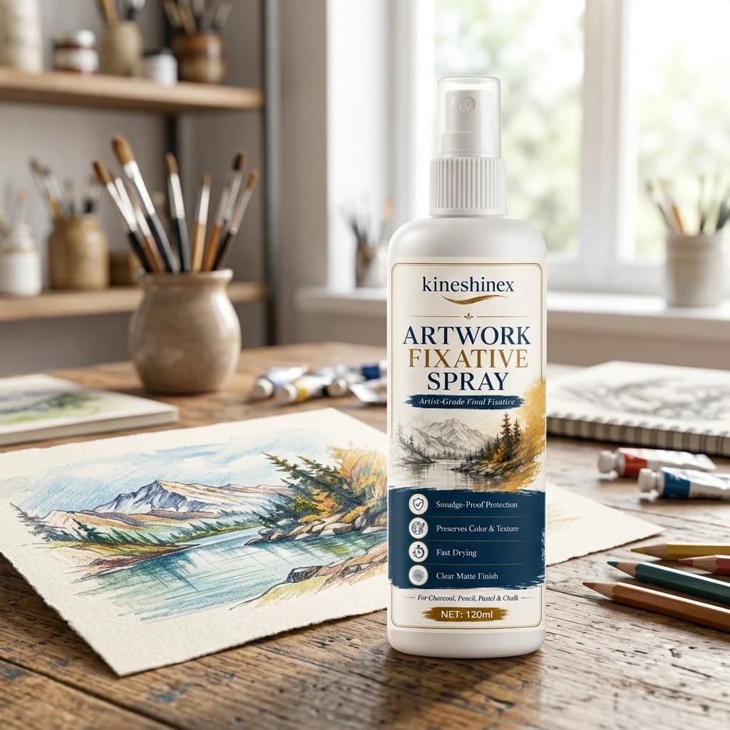 Fixative Spray Matte Art Sealer for Sketches Colored Pencil Watercolor Acrylic Oil Pastel Artwork Protector 120mL Durable