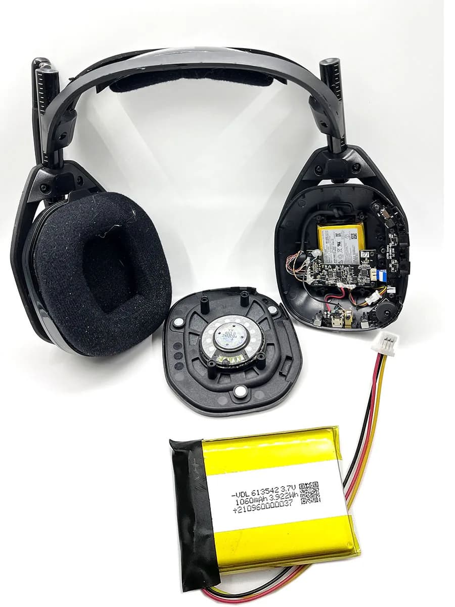 Replacement battery for gaming headphones Dolby wireless ASTRO A50 A20