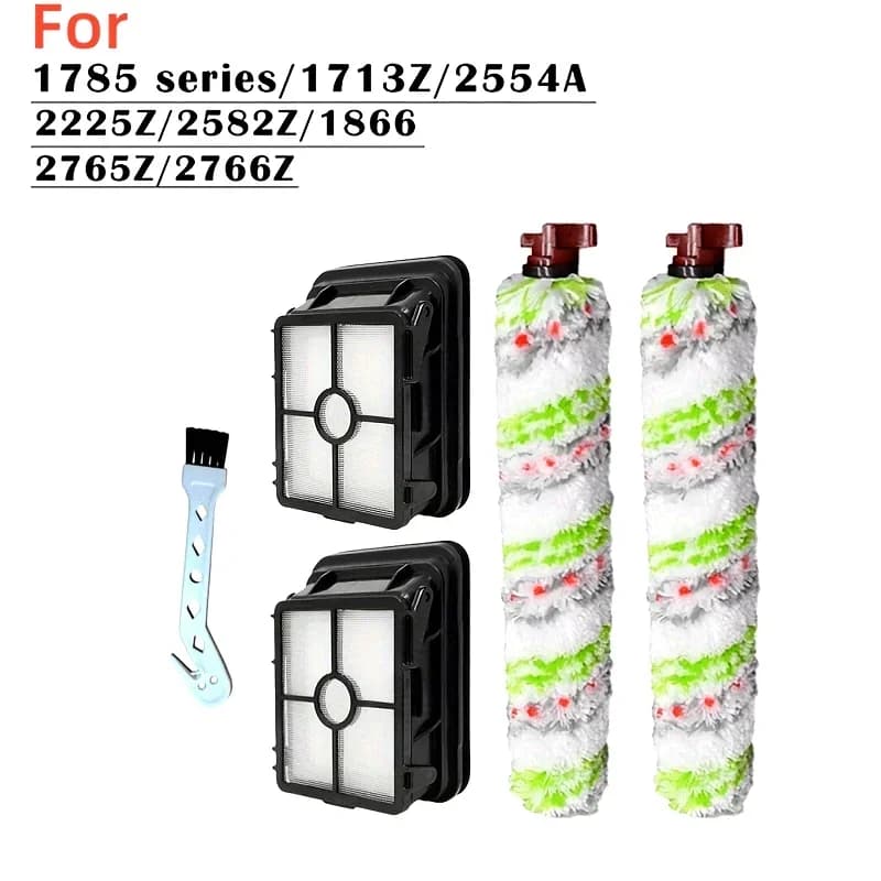 For Bissell Models 1866, 1868, 1785, 17852, 17853, 17854, 17855, 2225Z; Includes 2 Roller Brushes, 2 Filters, 1 Cleaning Tools.