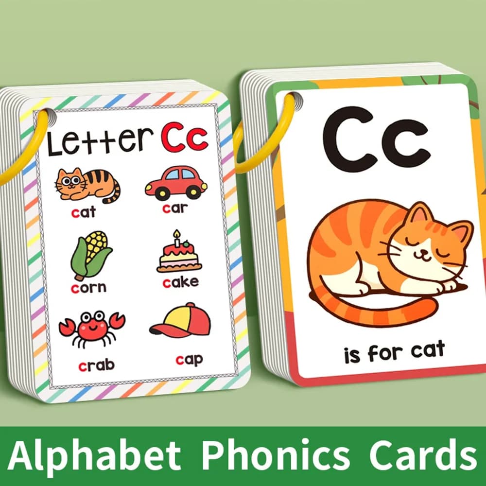 1 libro di parole per bambini AZ carte di apprendimento con immagini 27 carte di parole inglesi migliorano la percezione visiva giochi cognitivi educativi