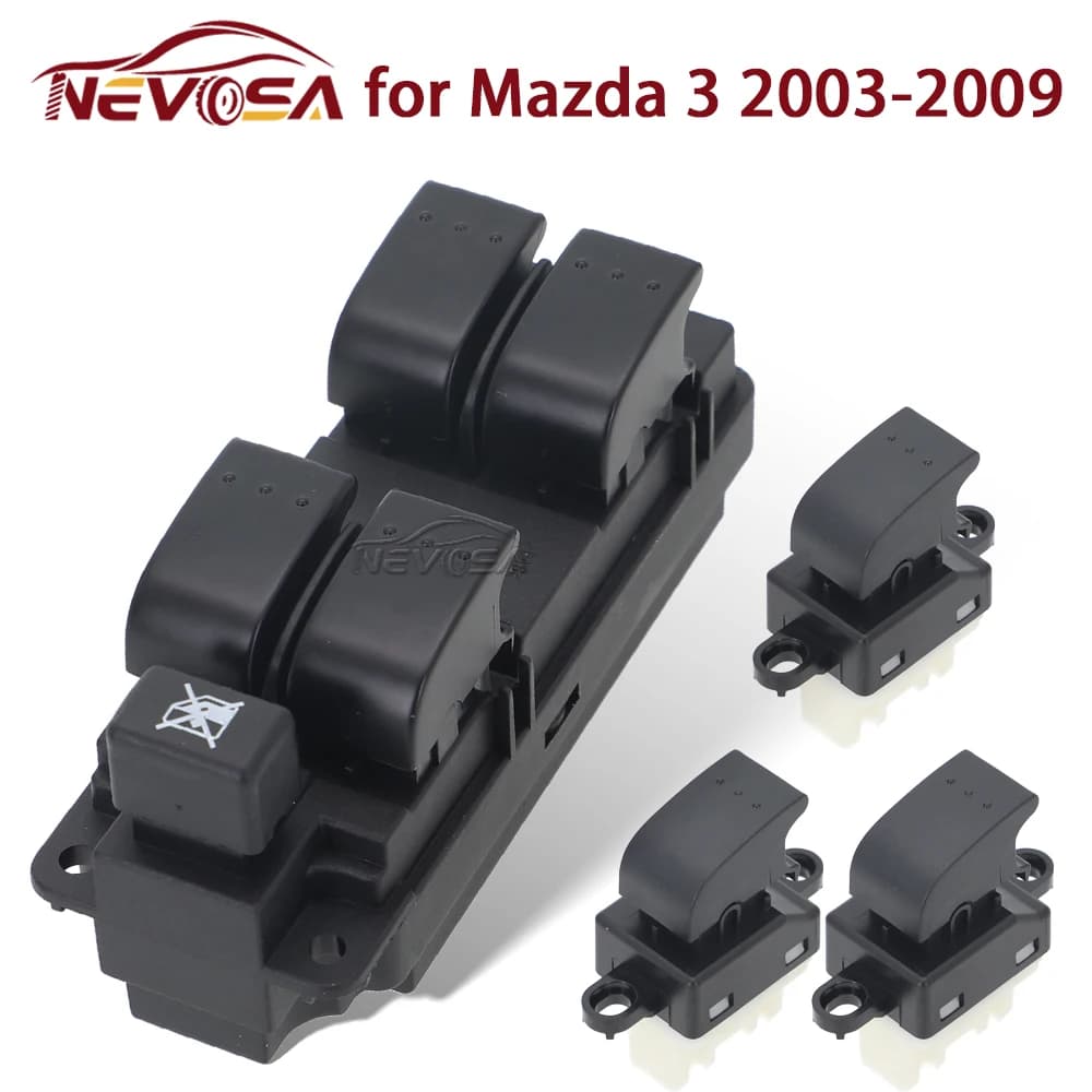 Per Mazda 3 Mazda3 2003 2004 2005 2006 2007 2008 2009 Finestra Elettrica Interruttore di Controllo Pulsante Pezzi di Ricambio B32H-66-370 BP4L-66-350