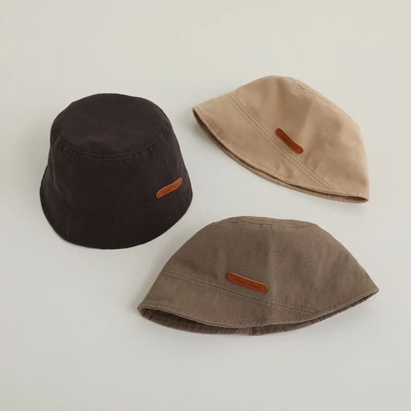 Retro Japanese Kids Bucket Hat Solid Color Children Fisherman Hats 2-6Year Baby Outdoor Sunscreen Visors Cotton Panama Basin Cap
