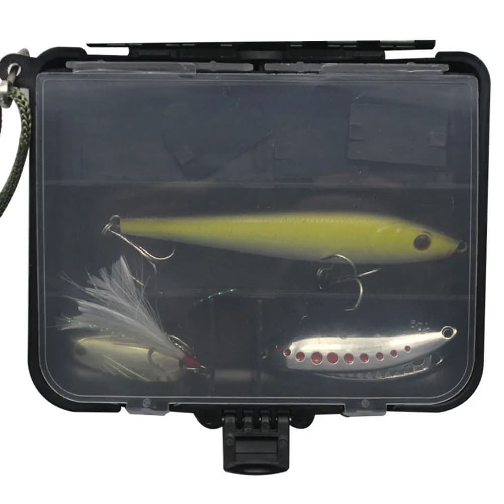 Set di 3 Scatole Porta Esche, Organizzatore per Attrezzatura da Pesca Resistente, Contenitore in PVC Solido per Esche, Scatola Portatile per Accessori da Pesca e Attrezzi