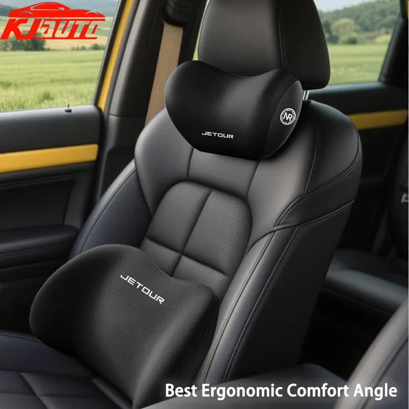 Car Memory Foam Neck Pillow Lumbar Support Backrest Cushion Car Headrest For Chery Jetour T1 T2 DASHING X70 X70 Plus X90 Plus