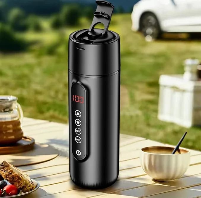 Heating Temperature Control Electric Kettle 24V Car Truck Water Heater Intelligent Water Cup