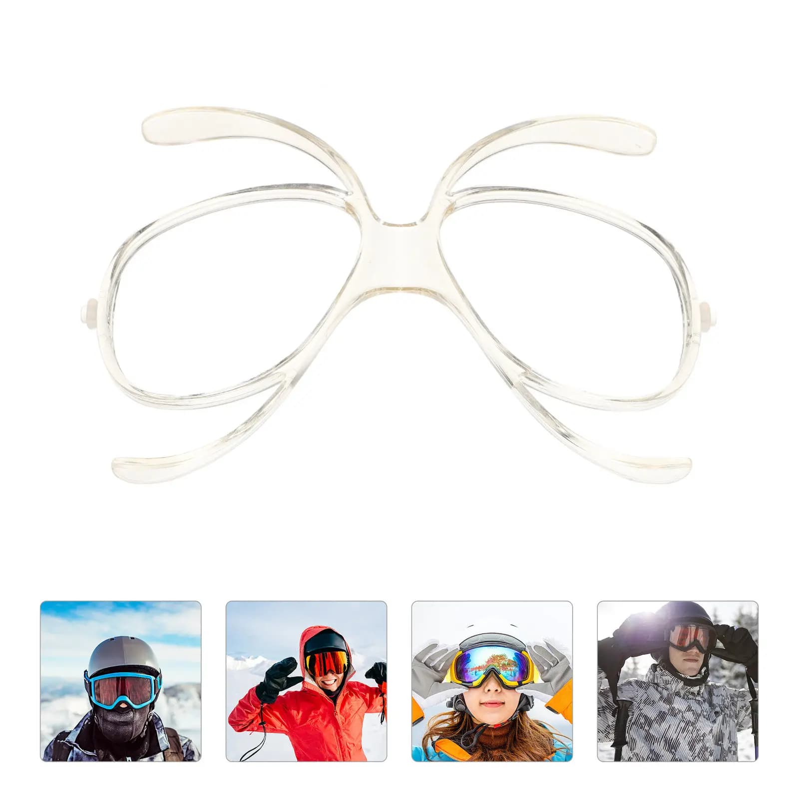Adattatore Ottico Flessibile e Pieghevole per Occhiali da Sci e Snowboard, Compatibile con Occhiali da Vista, con Naselli Regolabili