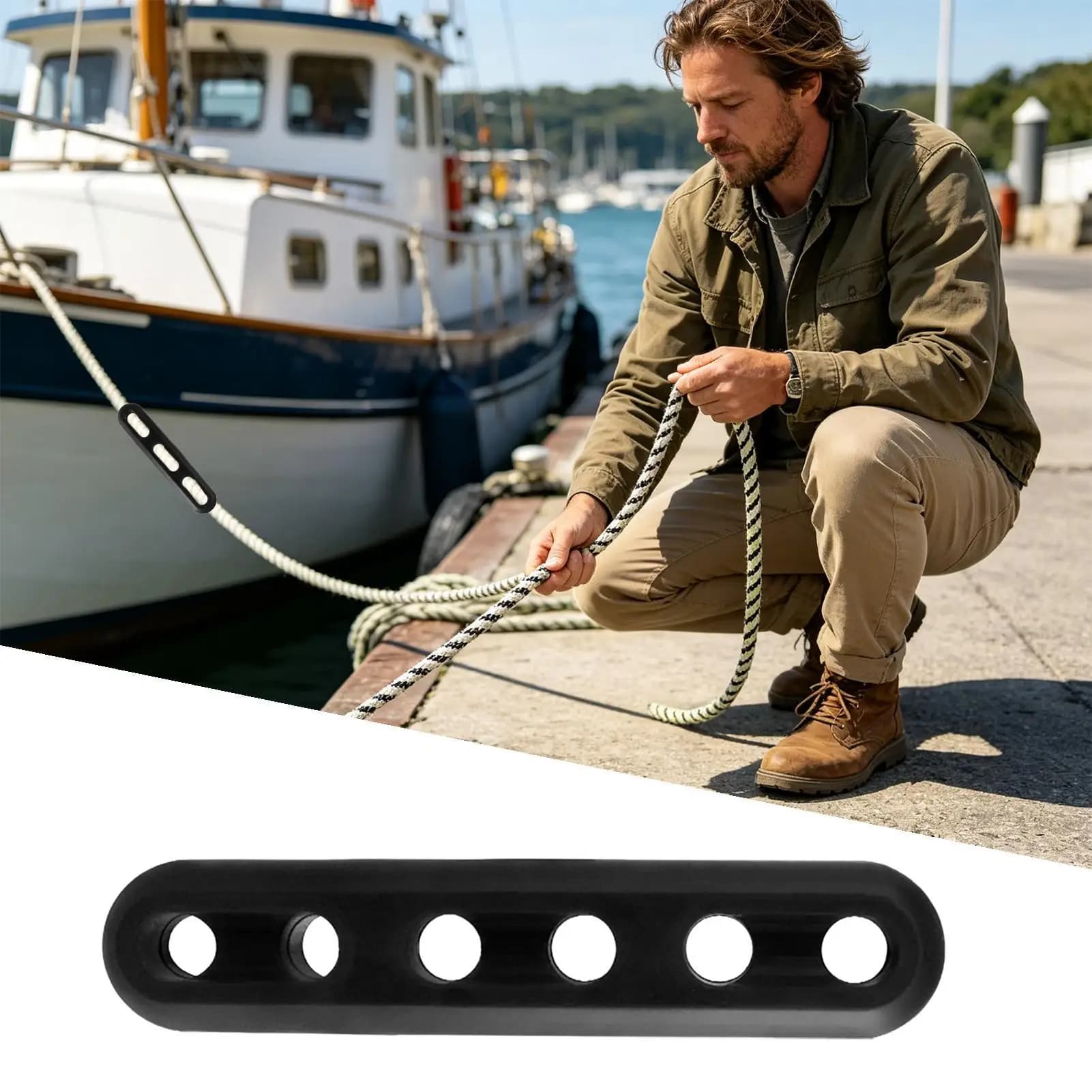 Snubber in Gomma per Ormeggio, Accessori Marini Resistenti, Riduzione del Rumore, Snubber per Banchine Nautiche, per Navigazione, Vela, Ormeggio e Ancoraggio