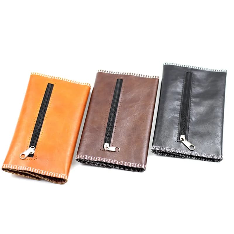 Custodia per tabacco in pelle Custodia per pipa da tabacco Borsa per fumatori Custodia per tabacco alle erbe Custodia per portafoglio Borsa per carta con punta