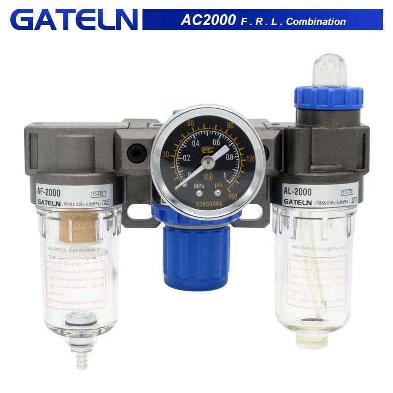 Separatore di umidità dell'olio del filtro del compressore d'aria del manometro del regolatore di pressione AC2000 di alta qualità per il deumidificatore dei filtri dell'acqua