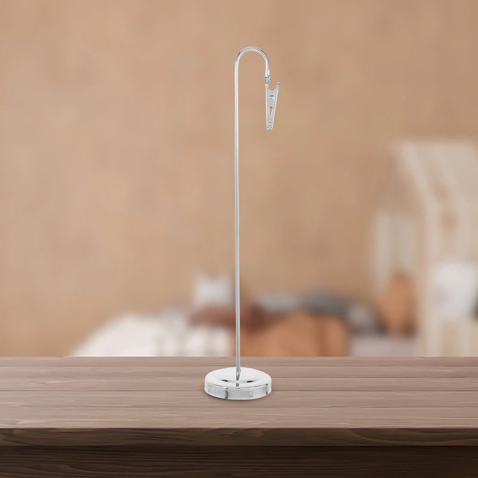 Supporto per Carte da Tavolo in Metallo da 20 Cm con Clip per Note, Messaggi, Foto, Menu, Etichette Nomi, Organizzatore da Scrivania per Ufficio, Design Elegante e Compatto
