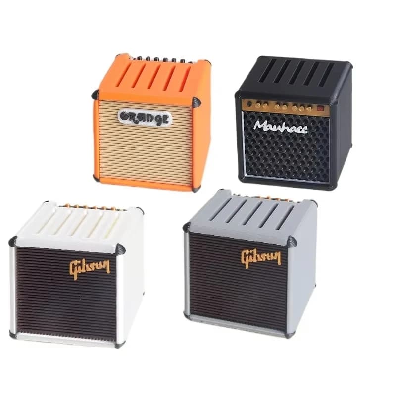 Supporto per plettro Altoparlante per amplificatore stampato in 3D Scatola porta plettro per organizer Custodia per basso Elettrico Chitarre acustiche Ukulele