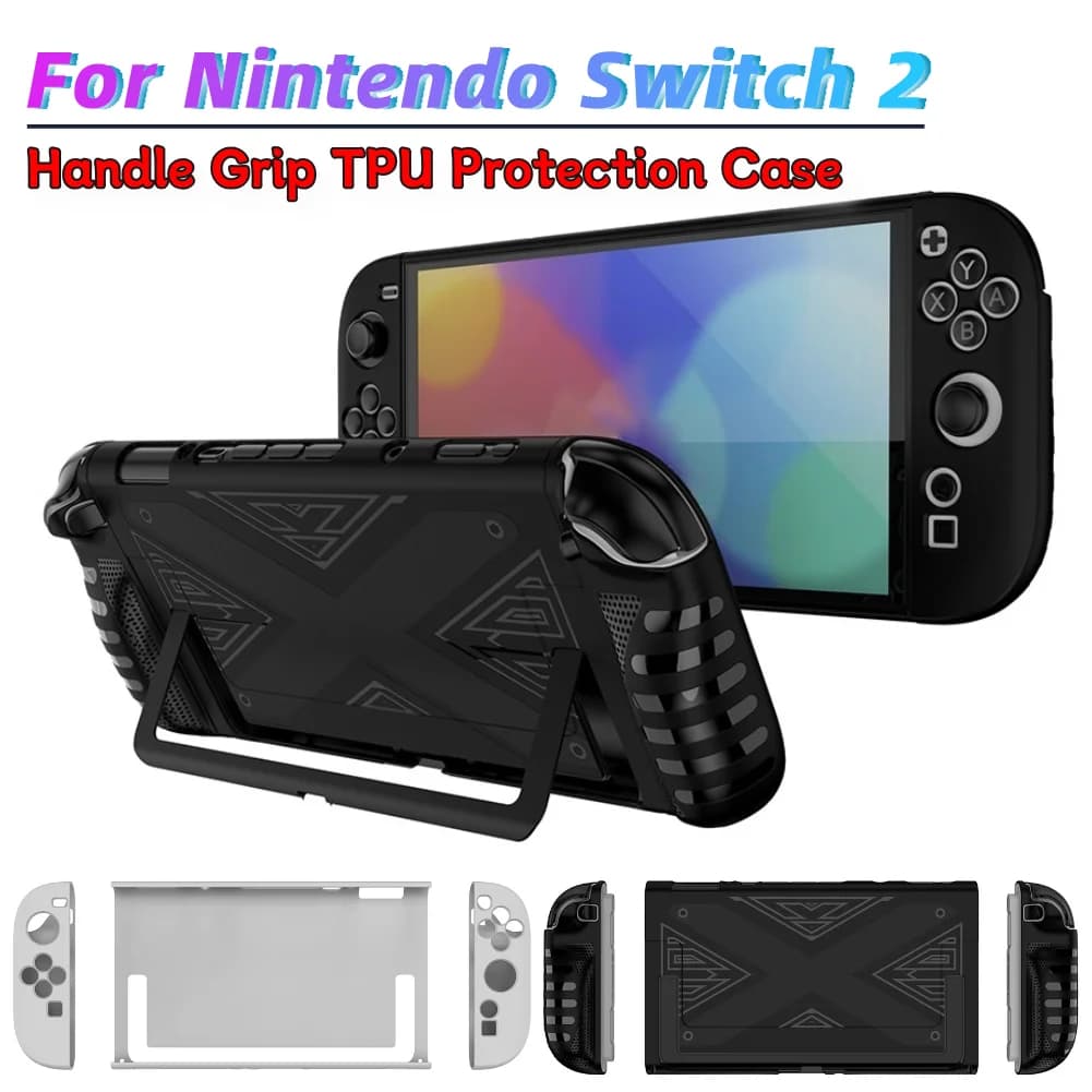 Custodia in TPU per Nintendo per Switch 2 Console Impugnatura ergonomica Custodia protettiva antiurto Custodia protettiva in TPU antiscivolo