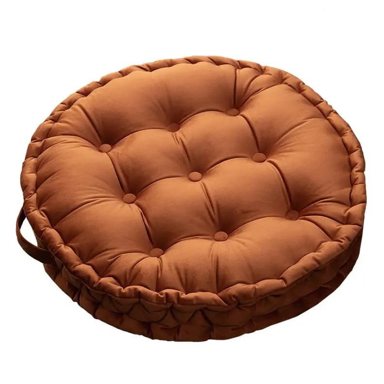 Nordic Velvet Thickened Cushion Solid Color Home Sofa Fabric Cushion Bay Window Tatami Handmade Meditation Cushion