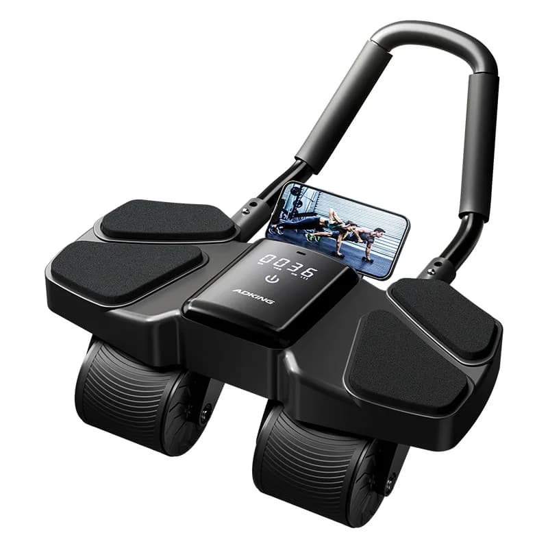 Auto Rebound Four Wheel Ab Roller Portable Home Fitness Trainer Abdominal Slimming Gear Men Women Weight Loss Tool