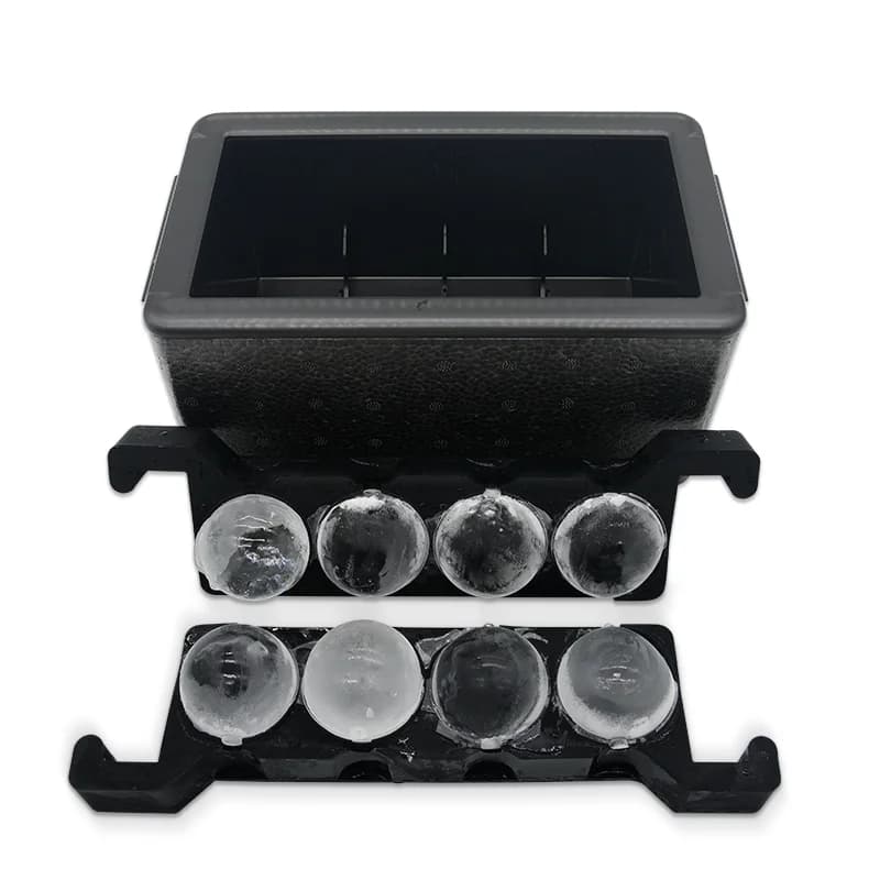 Macchina per il ghiaccio trasparente da 2 pollici senza bolle Stampo per sfere a 8 sfere Macchina per palline di ghiaccio per whisky Macchina per ghiaccio trasparente in silicone durevole senza BPA