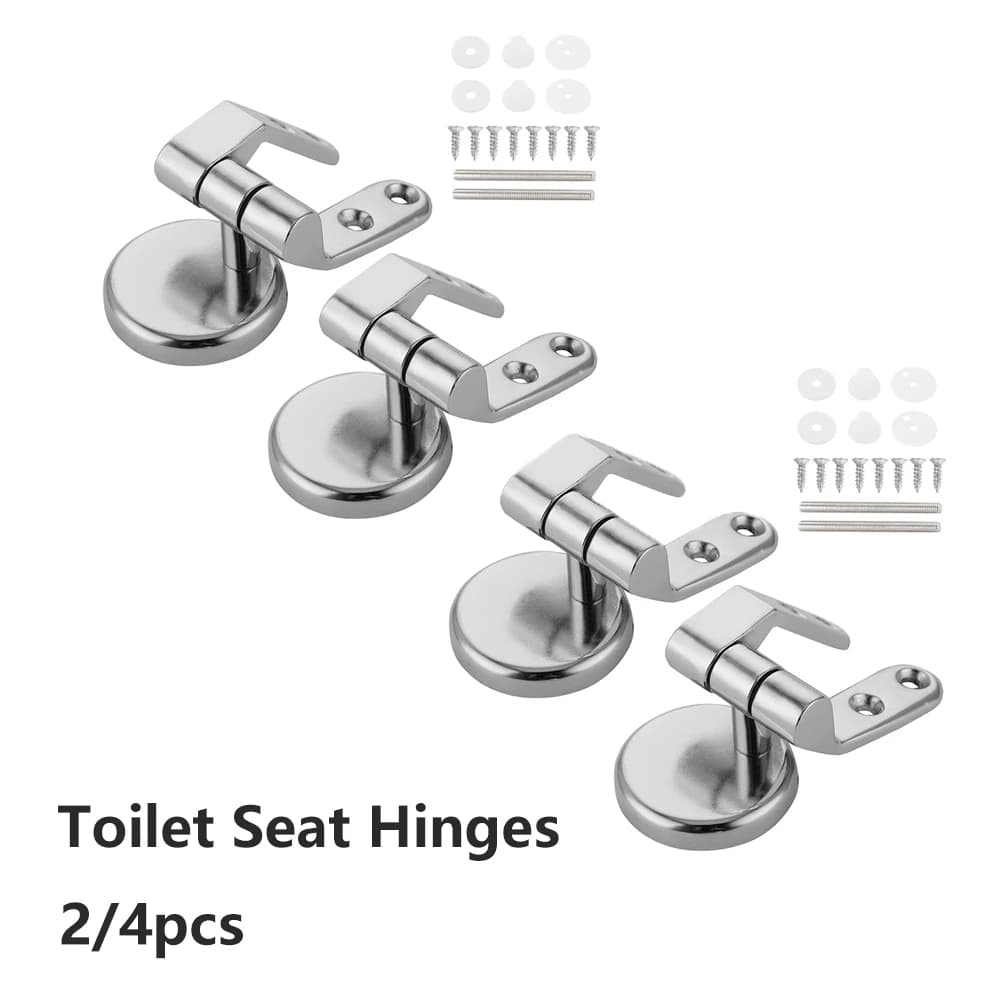 2/4pcs Cerniere per sedili WC Sedile universale Cerniera fissa superiore Parti di ricambio per sedili WC in acciaio inossidabile Connettore di montaggio Attachme
