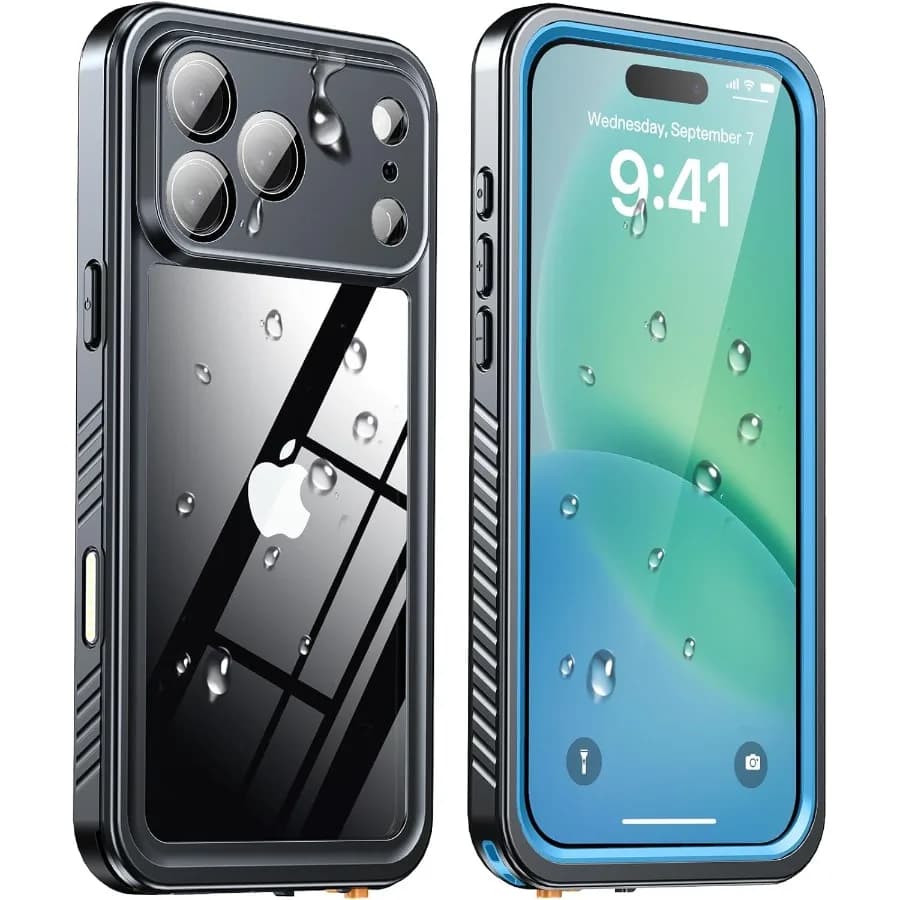 For iPhone 17 Pro Max Case IP68 Waterproof Shockproof Case with Built-in Screen Protector - 12 FT Military Dropproof