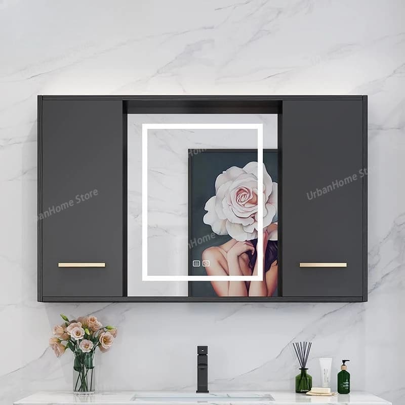 Specchio da Bagno di Lusso Nordico, Design Minimalista, Specchio per Bagno di Villa e B&B, Arredamento Moderno, Mobili da Bagno Lsysj