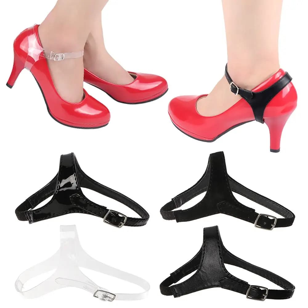 Cinturino per scarpe con punta in metallo cintura per scarpe alla caviglia regolabile cinghie antiscivolo tacchi alti che tengono il laccio per le scarpe