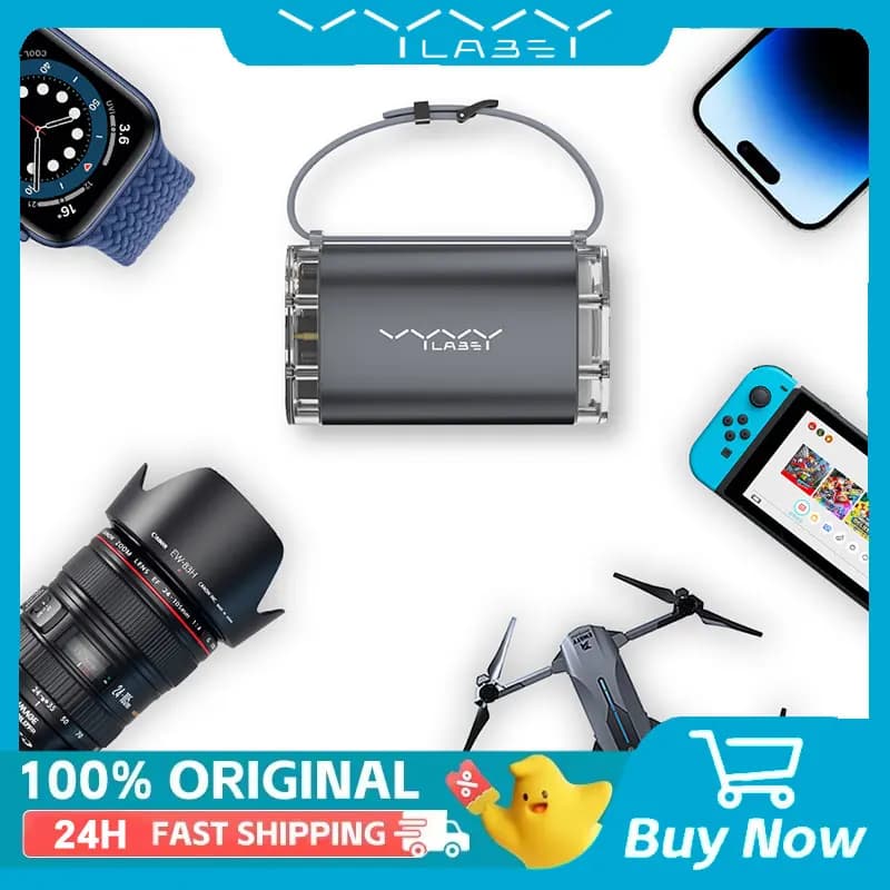 VYVYLABS 40000mAh 100W Power Bank PD Ricarica rapida Display digitale IP67 Powerbank da viaggio esterno impermeabile per iPhone 17