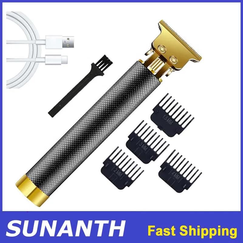 New men's shaver retro haircut T9 professional cutting machine rechargeable beard shaver electric trimmer