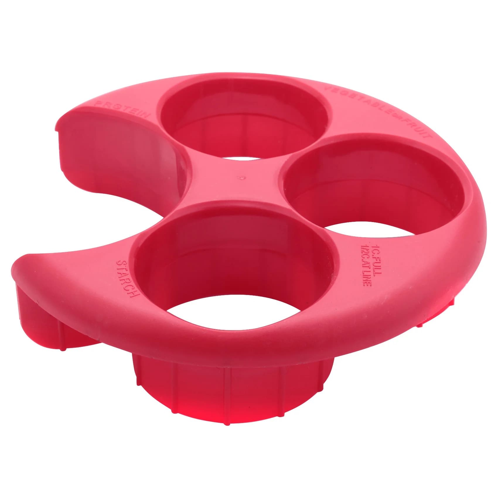 2X Plate to measure meals for food control Dietary portion Weight loss Healthy New, Red