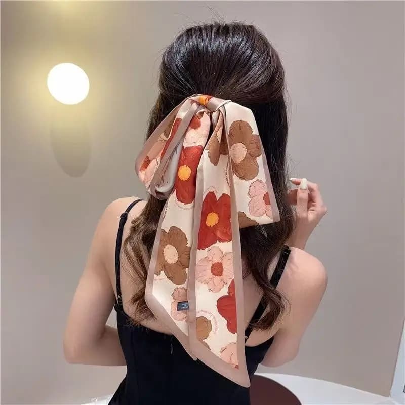 Sciarpa lunga stretta da donna a tema Capodanno Fascia per capelli rossa con nastro lungo e fluido Cintura in vita con allacciatura Sciarpa professionale per il collo