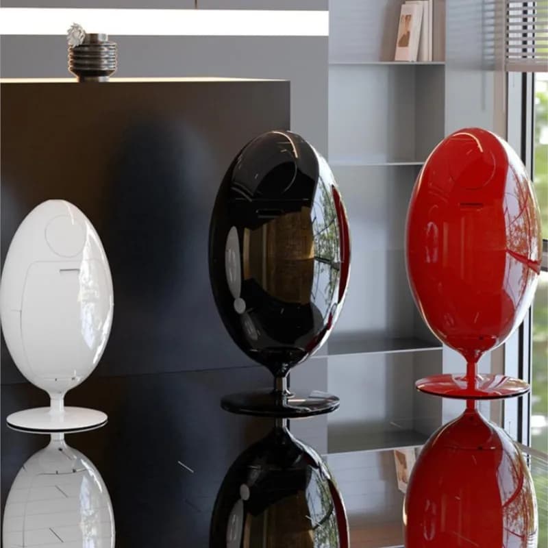 Cestino per Rifiuti Ecologico a Forma di Grande Uovo di Dinosauro, Cestino da Cucina Aperto, Contenitore Decorativo a Fondo Piatto per Villa di Lusso