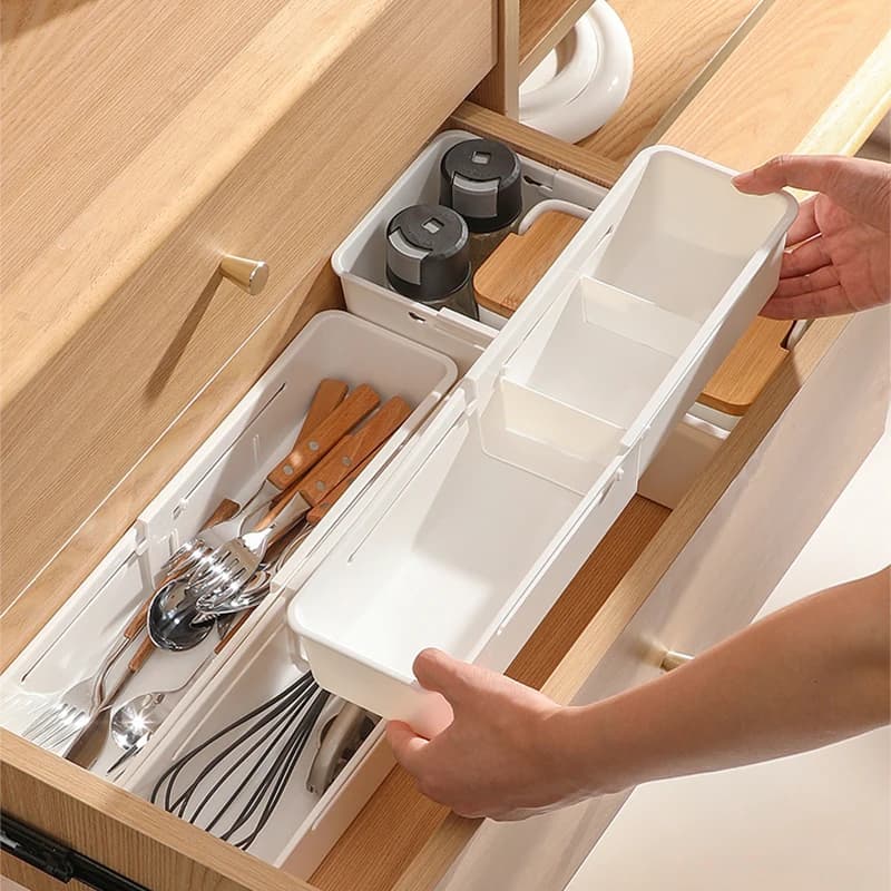 Extendable Drawer Organizer Adjustable Dividers Underwear Makeup Socks Office Supplies Kitchen Cabinet Home Storage Box