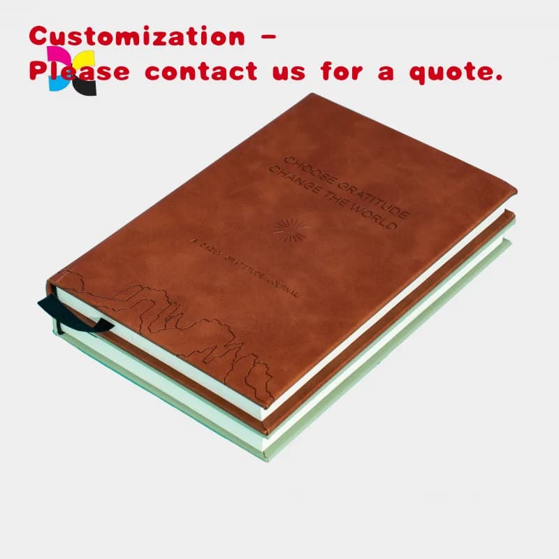 custom.Custom Hard Cover Dotted Lined Notebook Custom Printing A5 B5 PU Leather Journal Notebook
