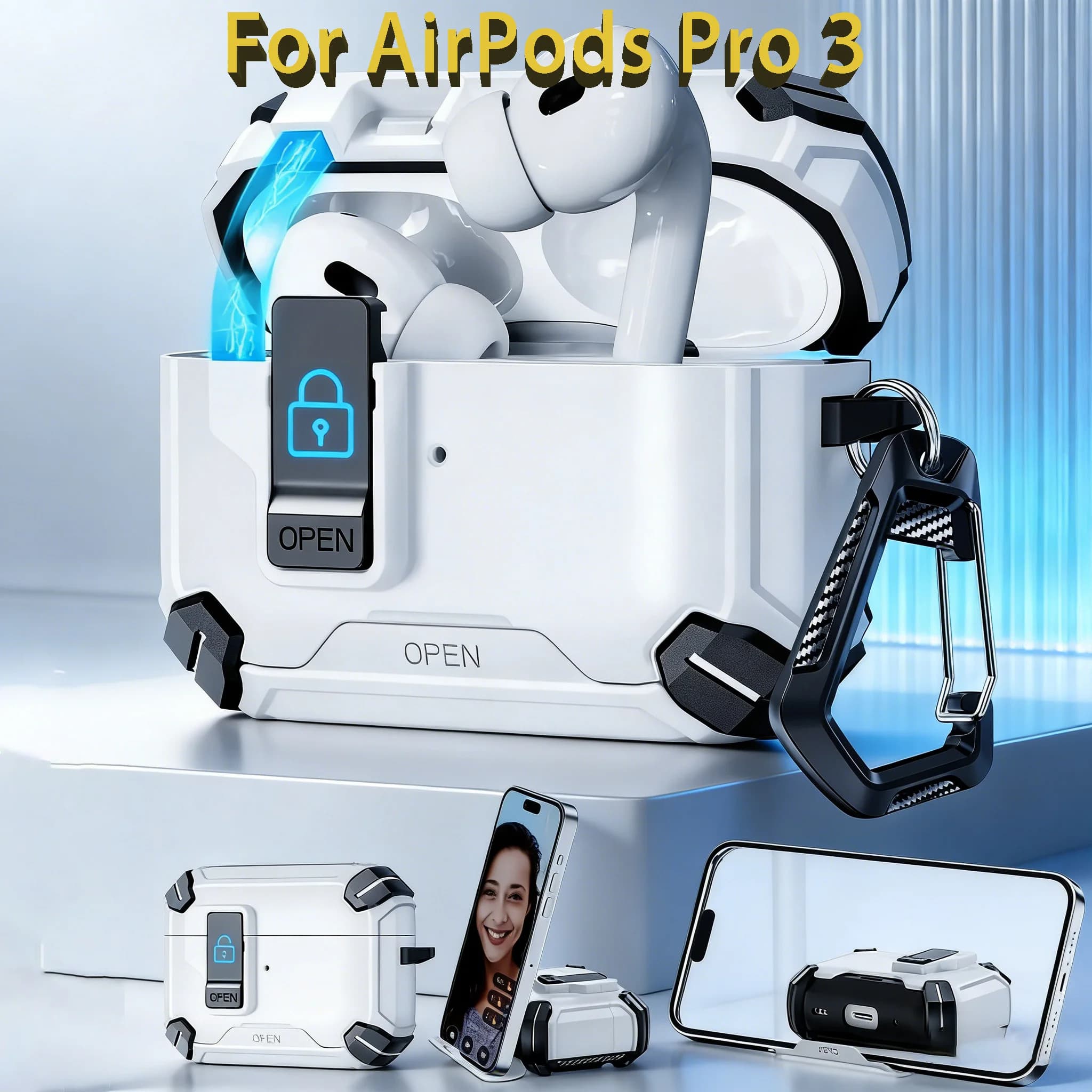 2026 New magnetic case for earphones for AirPods 4 3 2 1 Pro 2 2a creative cover second change headset Coque