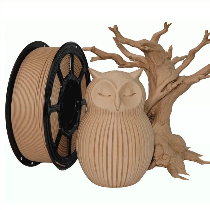 Wood Filament PLA 1.75mm 1kg/500g/250g/200g 3D Printer Filament Wood Powder PLA Light Walnut Dark Cherry Black Color High Speed