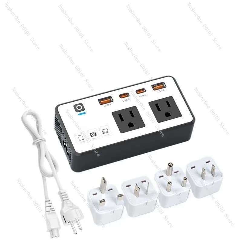 Adattatore di alimentazione da viaggio internazionale, presa multipla universale con ricarica rapida PD, convertitore multi-presa portatileGlobale
