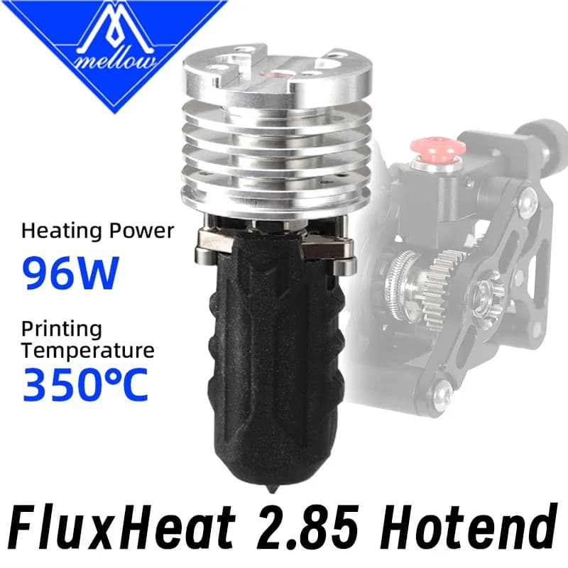 Mellow 2.85MM FluxHeat V6 Hotend For Voron Blv Vzbot Hevort 3D Printer FAI FROM YOU Suitable for Printing 2.85MM TPU Filament