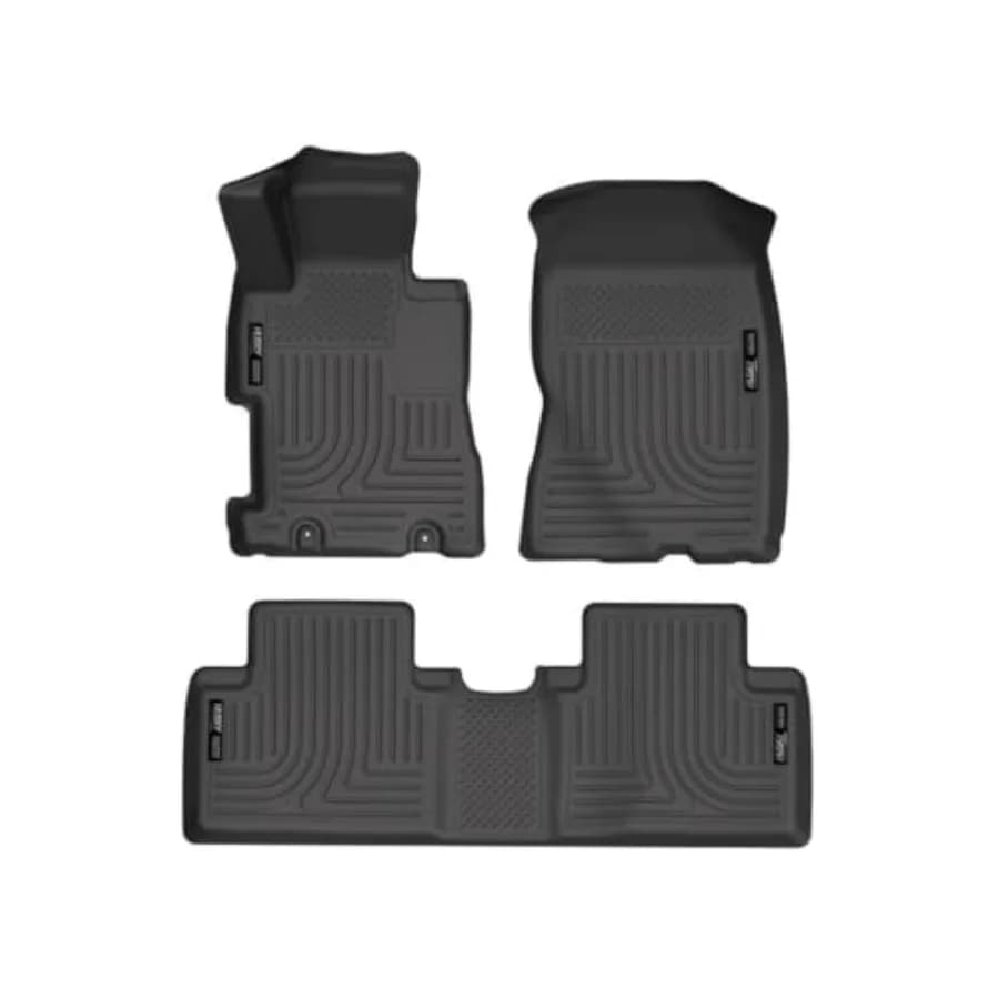 Tappetini Weatherbeater per Honda Civic 4 Porte 2006-2011, Anteriore 2a Fila, 3 Pezzi, Gomma Nera Antiscivolo, Protezione Resistente