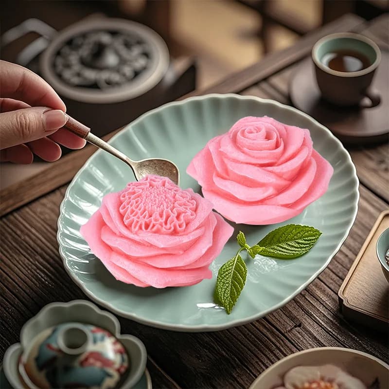 Stampo in silicone per torta mousse con fiori 3d, rosa di loto, gelato fai da te, fondente, cioccolato, forniture per pasticceria, accessori per la decorazione della torta