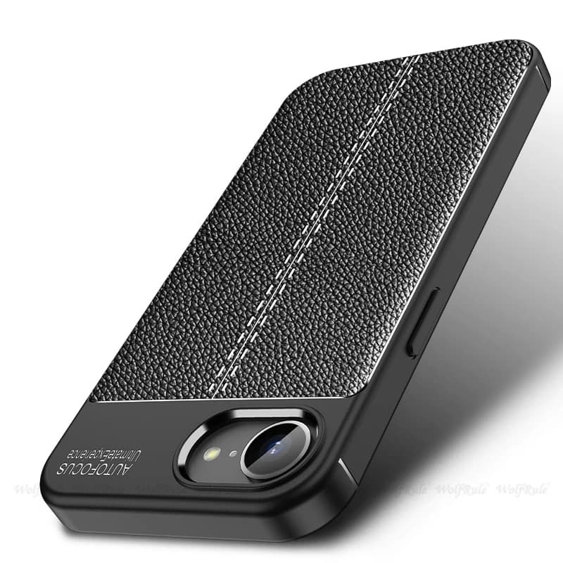 Custodia per iPhone 17e, Cover Antiurto in TPU Morbido e Pelle per Apple iPhone 17E, Protezione Posteriore per iPhone 17e