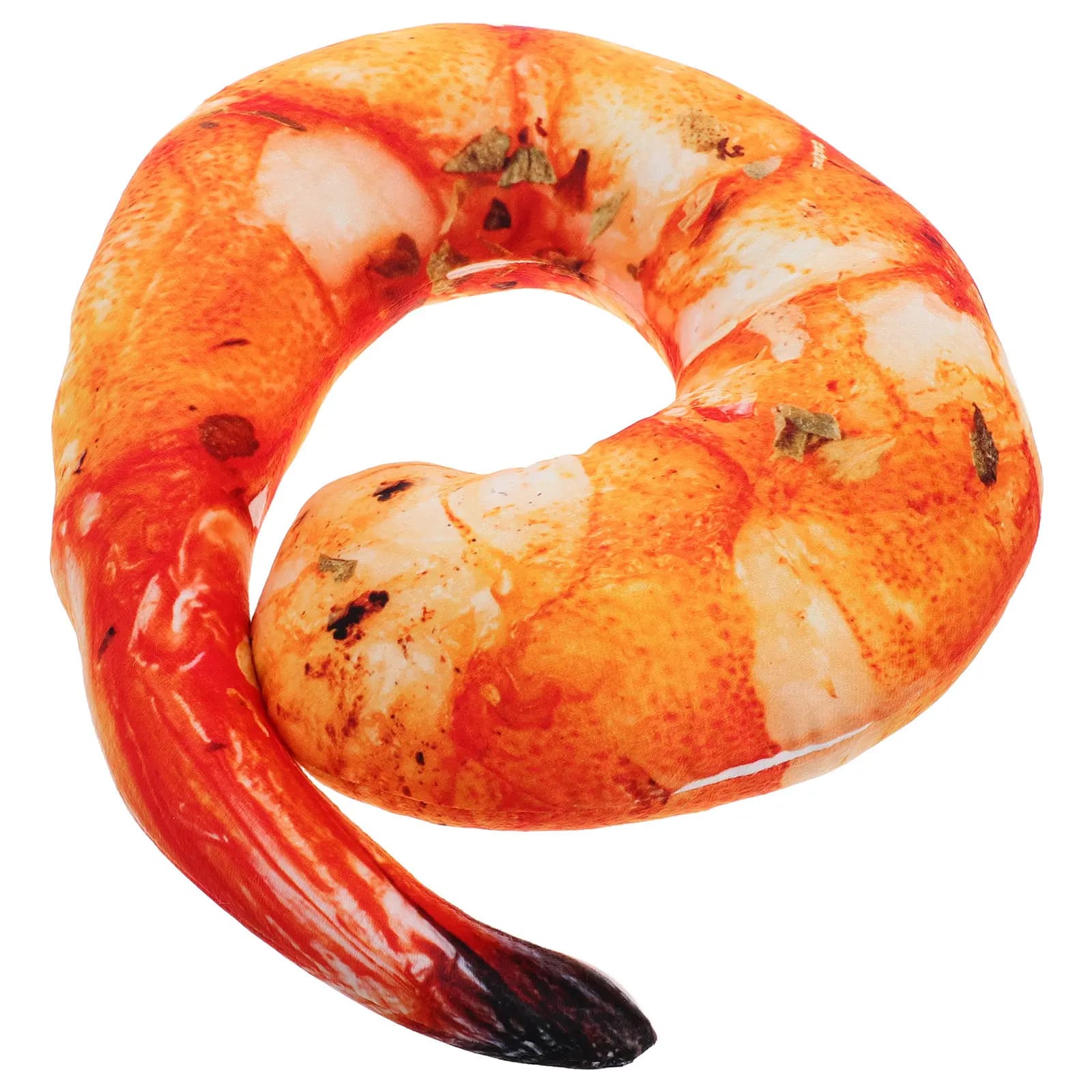 Cuscino Morbido a Forma di Gamberetto Realistico, Cuscino a U per il Collo, Divertente Cuscino a Forma di Cibo, Decorazione per la Casa