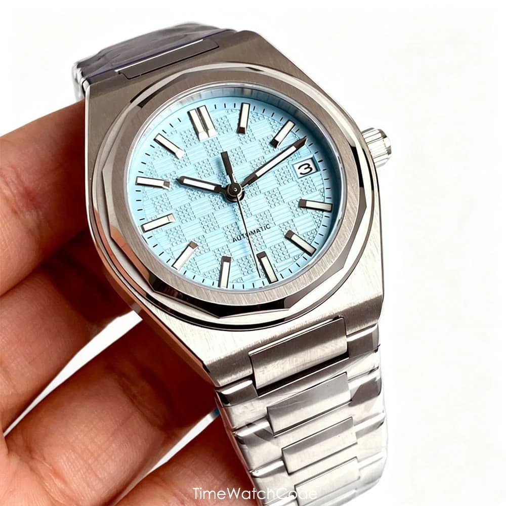 Tandorio Japan NH35A Warrior Watch for Men Automatic Mechanical Watches Date Luminous 10BAR Waterproof Sapphire Crystal 40mm