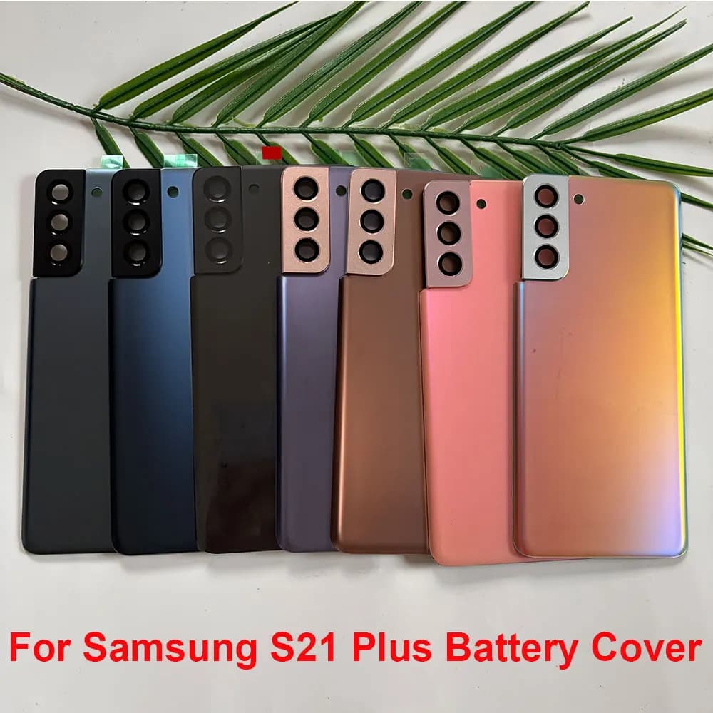 S21+ Back Cover with Camera Lens for Samsung Galaxy S21 Plus G996B Rear Door Housing Panel Battery Cover with Camera Lens Glue