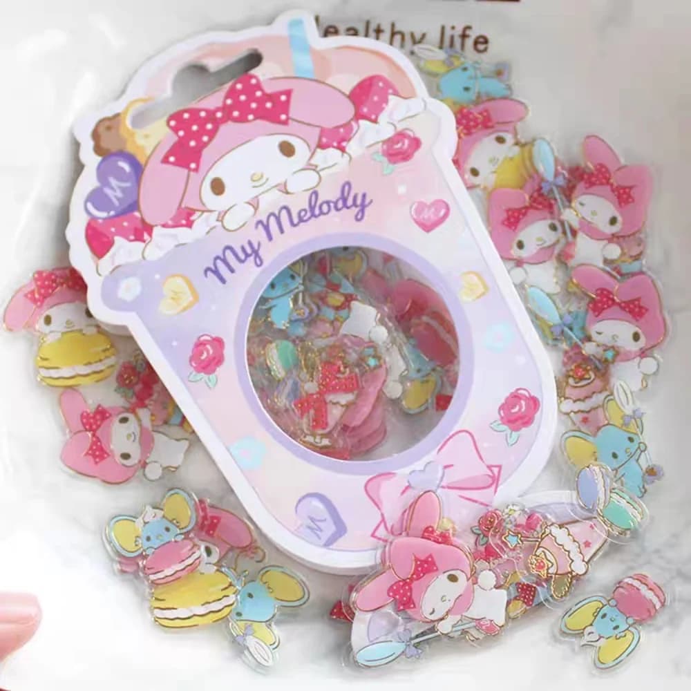Sanrio Hello Kitty Melody Cinnamoroll Scrapbook Bicycle Helmet Skateboard Decor Decalcomanie Girls Gifts