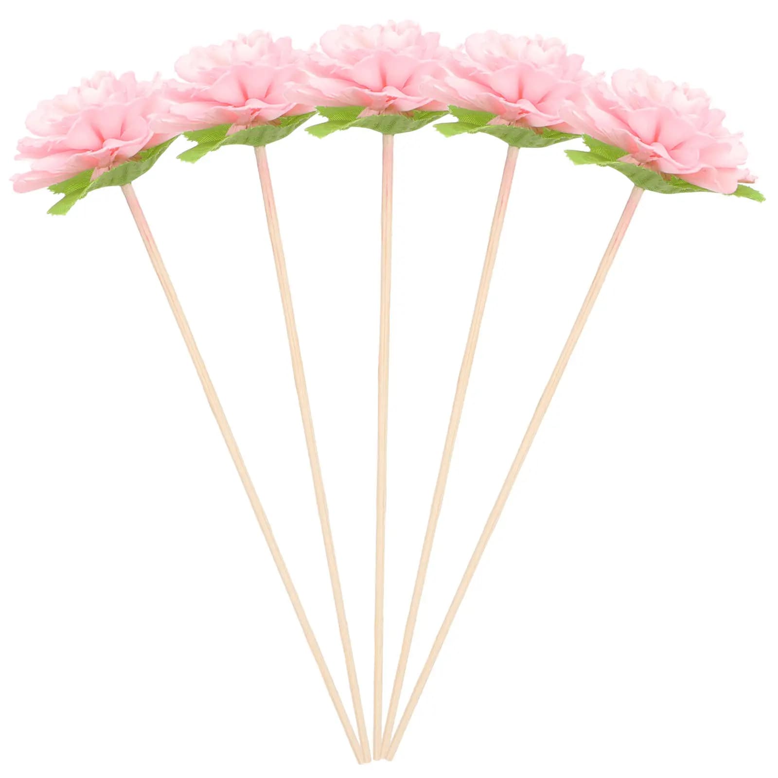 5 Pezzi Bastoncini Diffusori in Rattan Artistici a Forma di Fiore, Accessori Leggeri in Legno per Diffusori di Aromi, per Decorazioni Casa e Sala Matrimoni